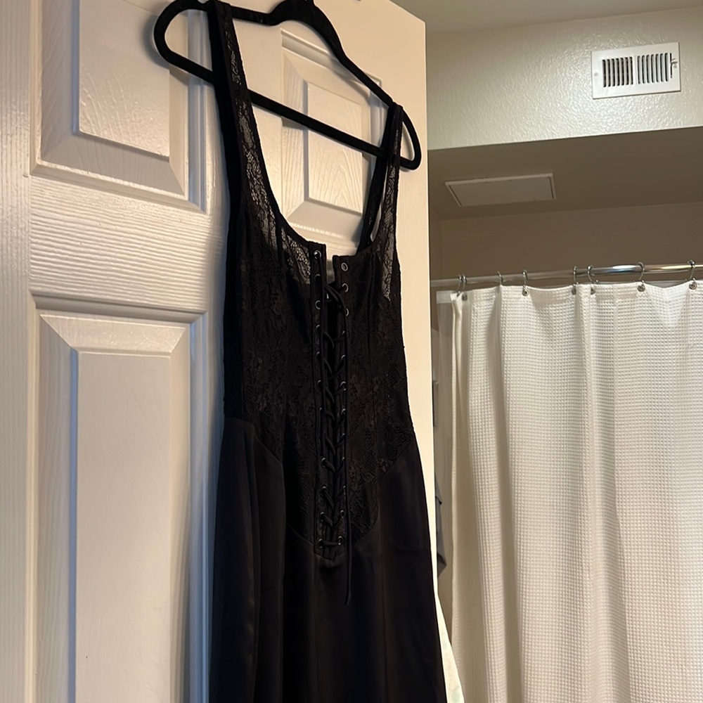 Meshki corset satin lace dress